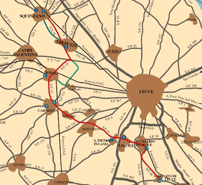 Mappa itinerario