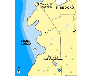 Mappa Palude del Capitano